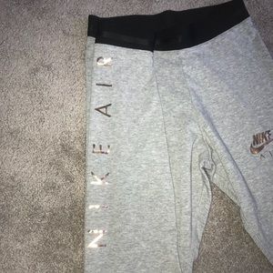Grey Nike leggings with black band
